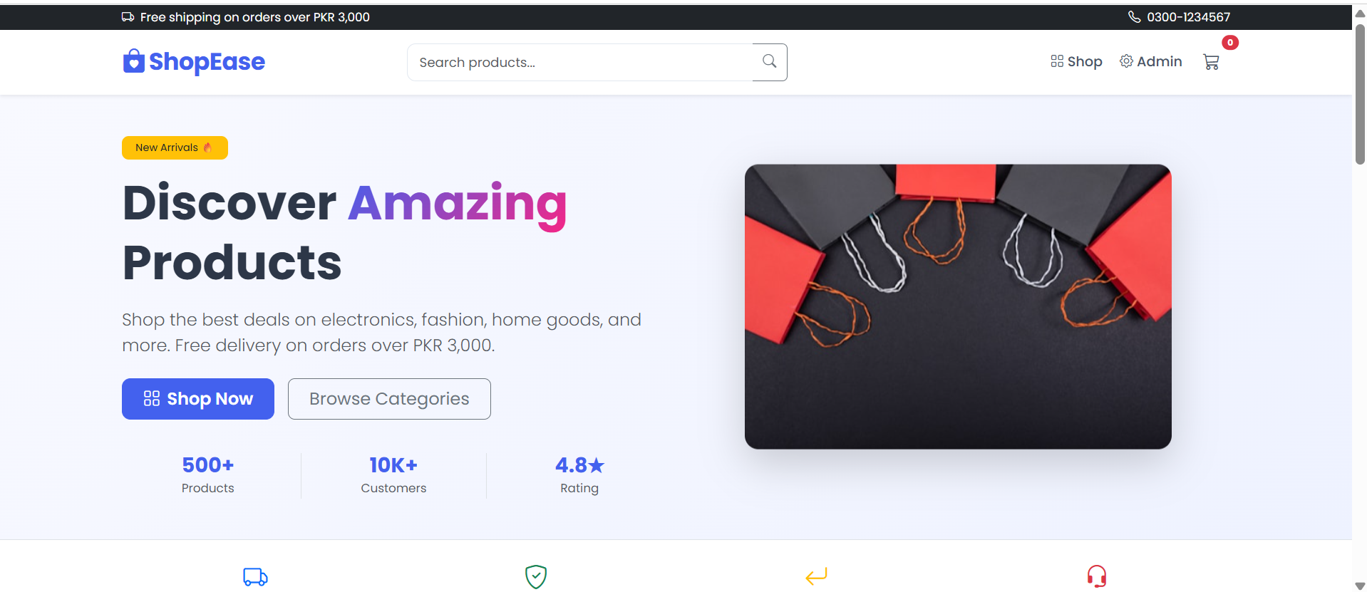 ShopEase – E-Commerce Platform screenshot