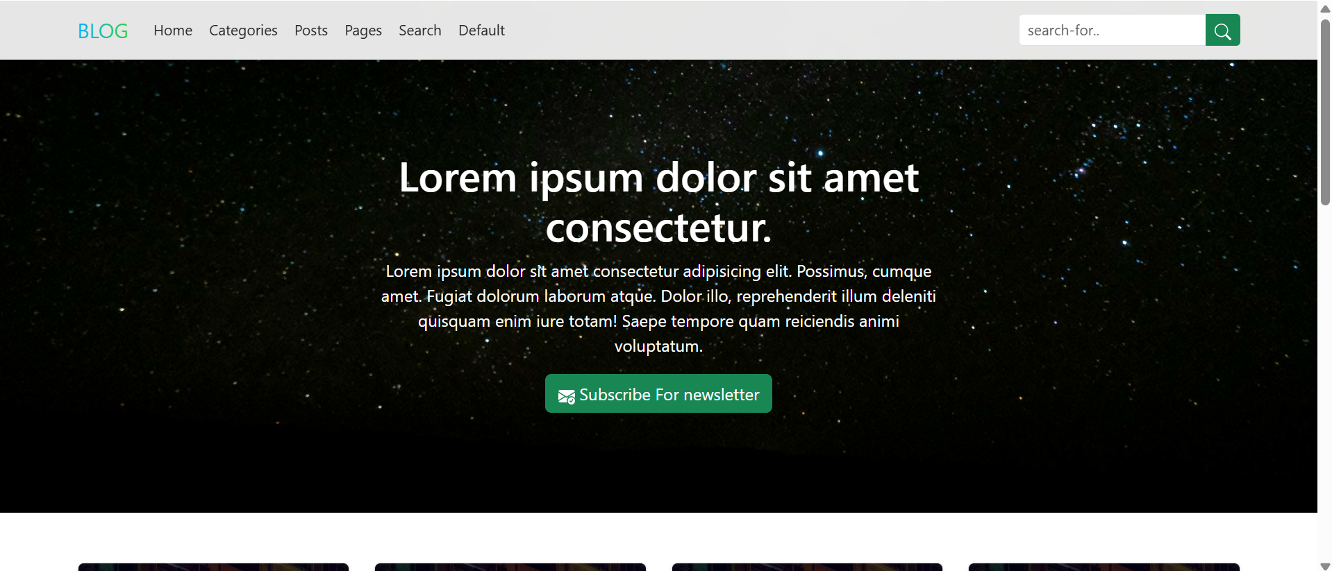Responsive Blog Website screenshot